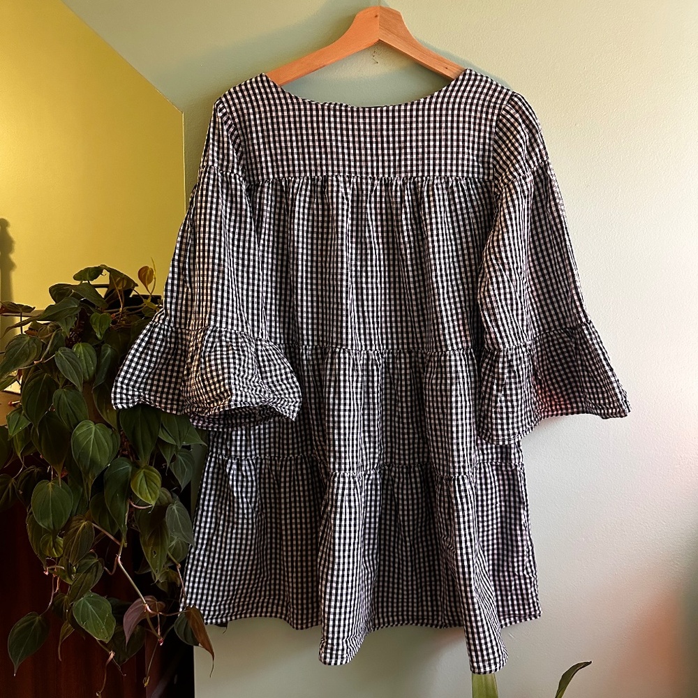 Gingham Babydoll Dress